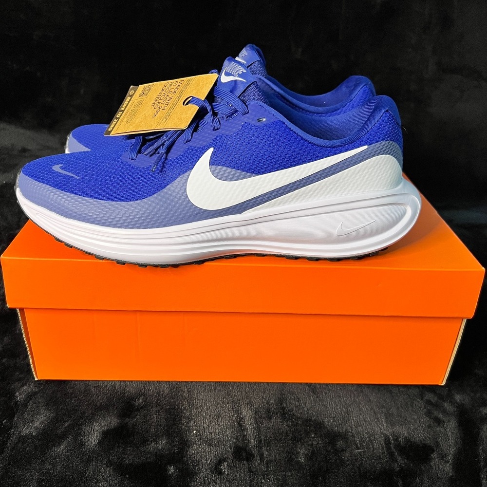 Nike Revolution 8 HJ9198-401 Sneakers Mens US 10 Royal Blue White Running Shoes